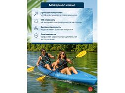 Каяк River Rover XL тандем 13 (400 см), тип Sit-In, синий SEAFLO RQA130