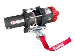 Лебёдка электрическая 12V 3500A lbs 1588 кг (синтетический трос) RUNVA EWT3500ASR