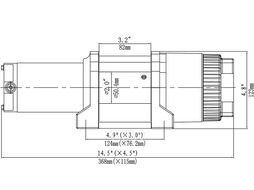 Лебёдка электрическая 12V 3500A lbs 1588 кг (синтетический трос) RUNVA EWT3500ASR