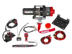 Лебёдка электрическая 12V 3500A lbs 1588 кг (синтетический трос) RUNVA EWT3500ASR