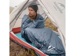 Мешок спальный LW180, 205х85 см, (ТК: +15C), серо-голубой Naturehike NH21MSD09-LW180XLSBL