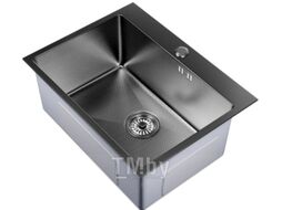 Мойка кухонная Mixline Pro 552933 (черный графит, с сифоном)