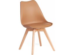 Стул Tetchair Tulip (дерево/пластик/экокожа, бежевый)
