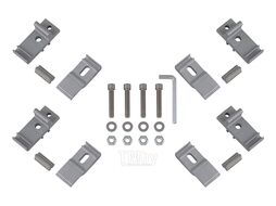 Крышка кузова для Mitsubishi L200 2015-2023, трёхсекционная 1545х1600/1550 мм, алюм., черная Риф ZT53