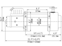 Лебёдка электрическая (индустр.) 12V 15000 lbs 6800 кг RUNVA EWN15000U