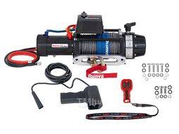 Лебёдка электрическая 12V 9500 lbs 4350 кг влагозащищенная, синтетический трос RUNVA EWB9500S-Q