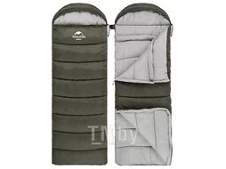 Мешок спальный U250, (190х30)х75 см, (правый) (ТК: +6C), темно-зеленый Naturehike NH20MSD07-ARM250