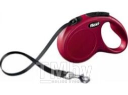 Поводок-рулетка Flexi New Classic Compact (M-L, красный)
