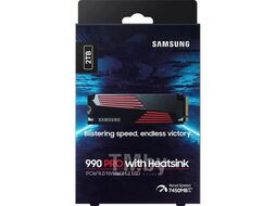 SSD-накопитель 2Tb Samsung 990 Pro with Heatsink MZ-V9P2T0CW, (7450/6900), NVMe M.2