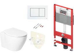 Унитаз подвесной с инсталляцией Saniteco KW-99046 + TECE Kit 9400413