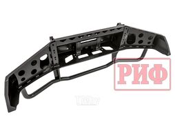 Бампер передний Toyota Land Cruiser 76/78 2007+ c доп. фарами и защитной дугой, с площадкой под Риф RIF076-10350