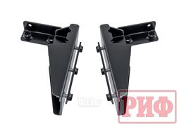Бампер передний Toyota Land Cruiser 76/78 2007+ c доп. фарами и защитной дугой, с площадкой под Риф RIF076-10350