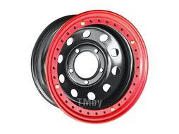 Диск усиленный Toyota Land Cruiser 100 стальной черный 5x150 8xR16 d113 ET-14 с бедлоком (красный) OFF-ROAD Wheels 1680-55013BL-14 BD-R