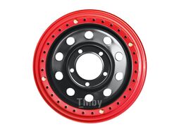 Диск усиленный Toyota Land Cruiser 100 стальной черный 5x150 8xR16 d113 ET-14 с бедлоком (красный) OFF-ROAD Wheels 1680-55013BL-14 BD-R