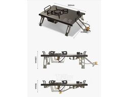 Плита газовая 4 кВт, черная Naturehike NH20RJ001-B