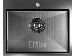 Мойка кухонная Mixline Pro 552935 (черный графит, с сифоном)