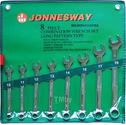 Набор ключей гаечных комбинированных удлиненных в сумке, 10-19 мм, 8 предметов Jonnesway W264108PRS