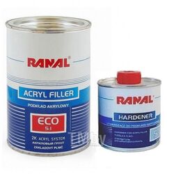 Грунт акриловый белый ECO 5+1, 0,75 л + отвердитель 0,15 л RANAL 10611-2