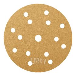 Диск абразивный Р80 - круг абразивный на бумажной основе с отверстиями для пылеотвода и с использованием минерала оксида алюминия RADEX RAD553603