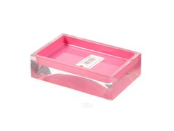 Подставка для мыла полирезин Colours Pink 11*7*3 см (арт. 22280302, код 224176)