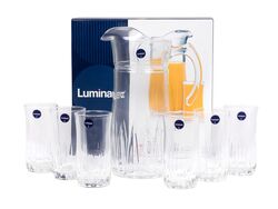 Набор для питья стеклянный "Jewel" 7 пр.: кувшин 1 л, 6 стаканов 300 мл Luminarc
