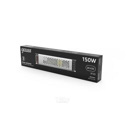 Блок питания LED Strip PS для светодиодной ленты 150Вт 24В IP20 ультратонкий (драйвер) GAUSS 202102150