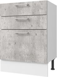 Шкаф-стол кухонный Горизонт Мебель Оптима 50 3 ящика (бетон лайт)