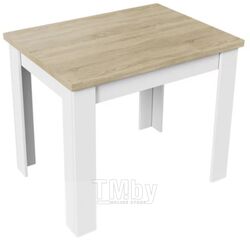 Обеденный стол ТриЯ Промо тип 3 (белый/дуб сонома светлый)