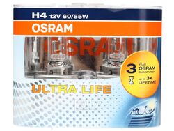 Лампа OSRAM Ultra Life (H4) 12V 60/55W P43t ув. срок службы до 4х раз 64193ULT