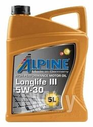 Моторное масло ALPINE Longlife III 5W30 / 0100282 (5л)