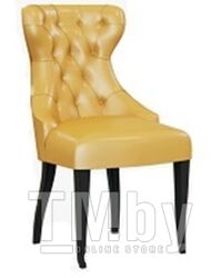 Кресло мягкое Alesan Логан 2 (эмаль черная/искусственная кожа жёлтый)
