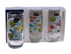 Набор стаканов стеклянных "Smoothies Set" 3 шт. 350 мл (арт. P5412, код 197149)
