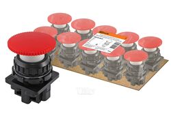 Выключатель кнопочный КЕ 021-У2-исп.2 гриб без фиксации красный 1з+1р 10A 660B IP40 TDM SQ0753-0018