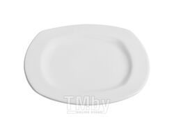 Тарелка десертная керамическая, 213 мм, квадратная, серия Измир, белая, PERFECTO LINEA