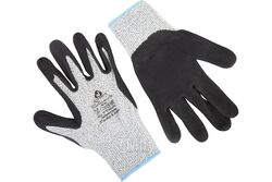 Защитные промышленные перчатки от порезов (5класс) Цвет - синий, размер М (уп.12пар) JETA PRO JCN051/M