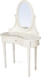 Туалетный столик с зеркалом ГрандМодерн С деколью (ваниль с патиной)