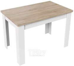 Обеденный стол ТриЯ Промо тип 4 (белый/дуб сонома светлый)