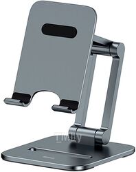 Подставка для смартфона Baseus Desktop Biaxial Foldable Metal Stand (for Phones) Grey (LUSZ000013)