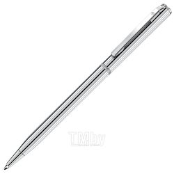 Ручка шарик/автомат "Slim Silver" 0,7 мм, метал., серебристый, стерж. синий Happy Gifts 1100/47