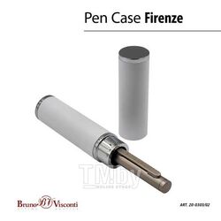 Ручка "FIRENZE" шарик.автомат.в круглом тубусе, 1.0мм, синяя, мет.корпус шампань, белый футляр Bruno Visconti 20-0303/02