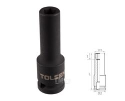 Головка торцевая ударная глубокая шестигранная 1/2", 11 мм TOLSEN TT18261