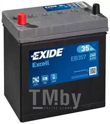 Аккумулятор Excell 35Ah 240A (L +) 187x127x220 mm EXIDE EB357
