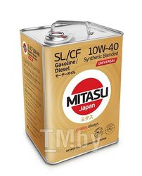 Моторное масло MITASU 10W40 6L UNIVERSAL SL CF API SL CF для бенз диз ДВС, Synthetic Blended MJ1256