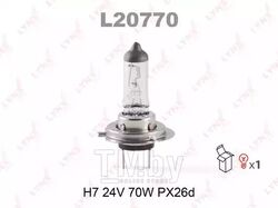 Лампа галогенная H7 24V 70W PX26D LYNXauto L20770
