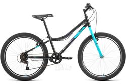 Велосипед Forward Altair MTB HT 24 1.0 / IBK22AL24089 (черный/голубой)