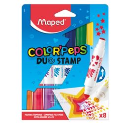 Фломастеры "Color Peps Duo Stamps" 8 шт., со штампами Maped 846808