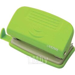 Дырокол (10 л) "Neon" пластик, с линейкой, неоновый зеленый, в карт. коробке, deVente 4020325
