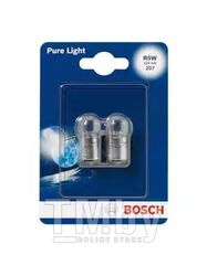 Комплект ламп накаливания блистер 2шт R5W 12V 5W BA15s Pure Light (стандартные характеристики) BOSCH 1987301022