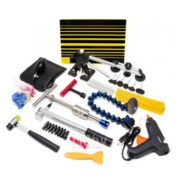 Набор инструментов для безпокрасочного удаления вмятин с термопистолетом 55пр., в сумке Forsage F-915M1A