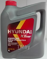 Моторное масло синтетическое HYUNDAI XTEER Gasoline Ultra Protection 5W40 4L API SN 100% SYNTHETIC 1041126